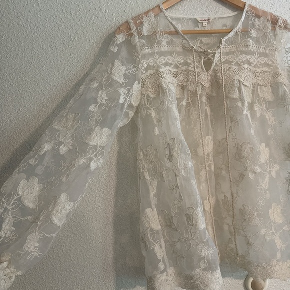 Sundance Sheer Floral Lace Blouse - Picture 6 of 9